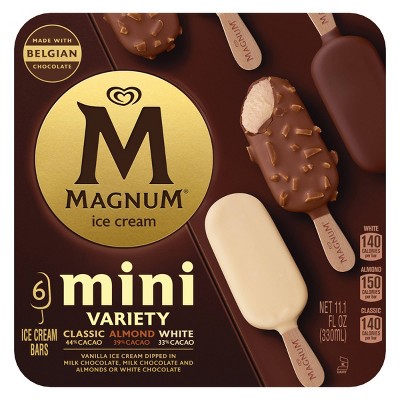 Magnum Classic/Almond/White Assorted Mini Ice Cream Bars- 6ct