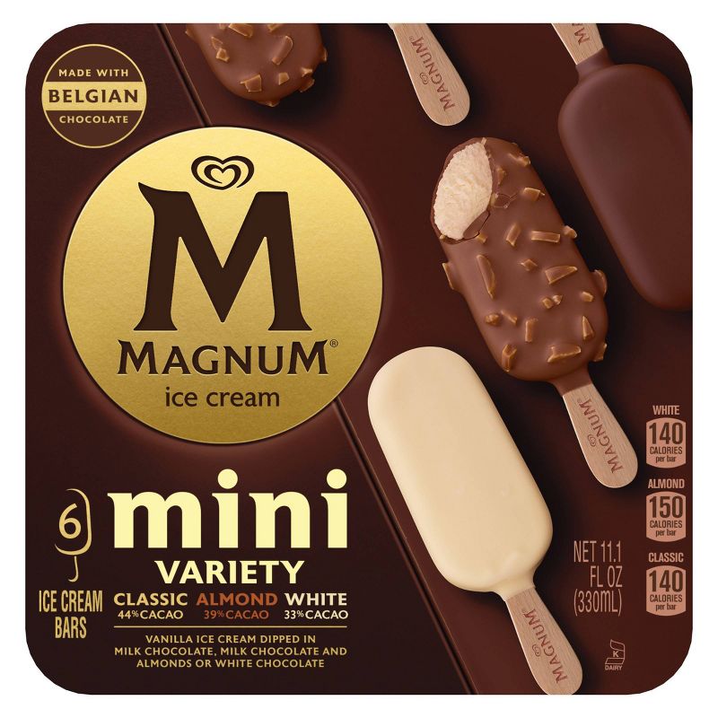 Magnum Classic/Almond/White Assorted Mini Ice Cream Bars- 6ct, 3 of 10