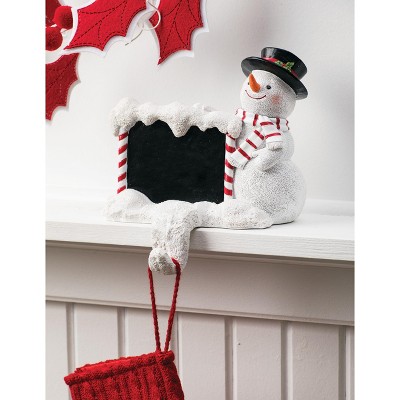 Sullivans Snowman Personalizable Stocking Holder 8"H White