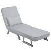 Tangkula Sofa Bed Folding Arm Chair Sleeper 5 Position Recliner Full Padded Lounger Couch - 3 of 4
