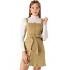 Allegra K Women's Classic Adjustable Strap A-Line Overall Denim Dress - 3 of 4