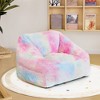 Hooseng Bean Bag Chairs for Kids, 27" Modern Soft Faux Fur Rainbow Beanbag Sofa with Sponge Filling for Kids Teens Bedroom, Living Room - 2 of 4