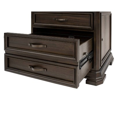 Sonoma Brown 2-Drawer Lockable Lateral File Cabinet