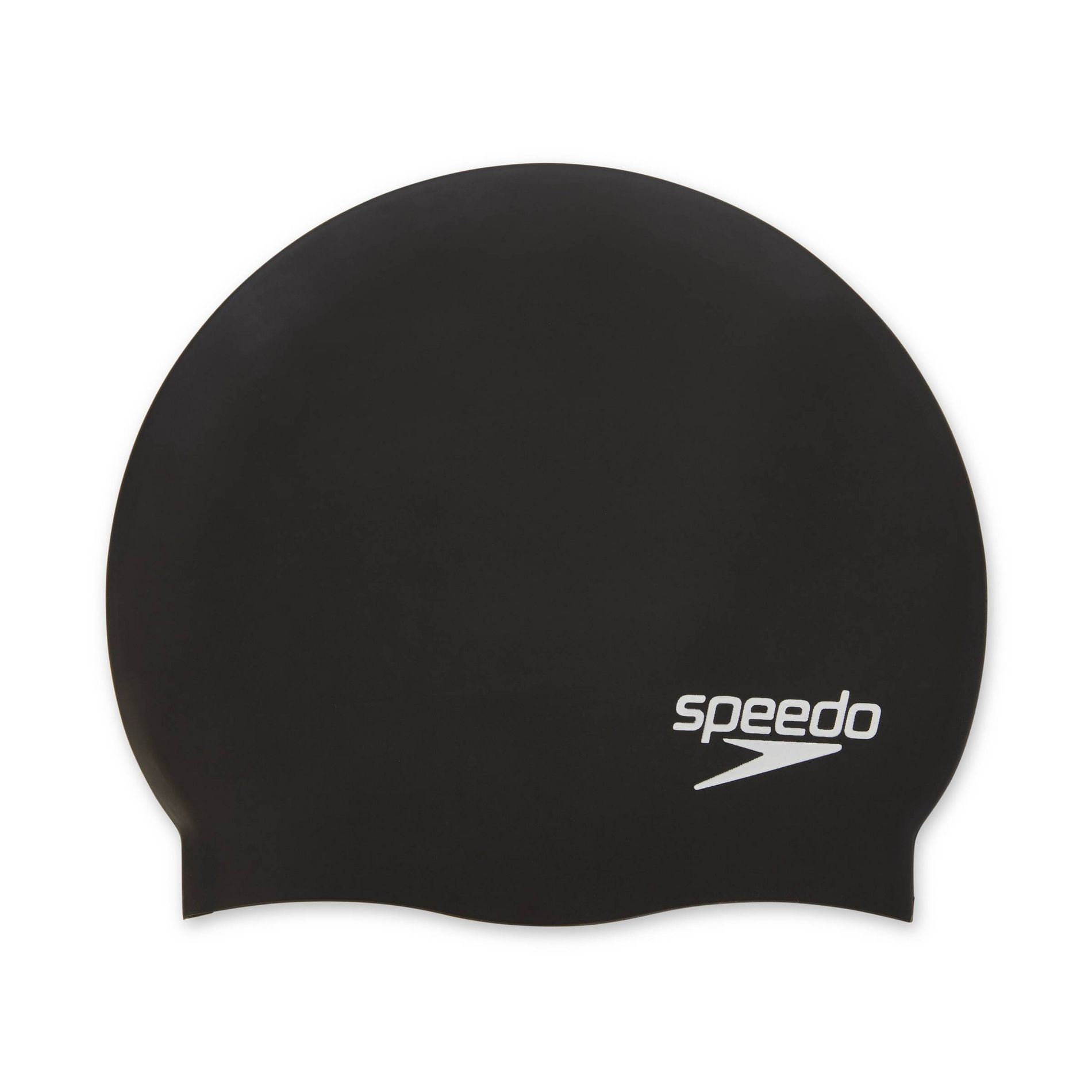 Speedo Adult Silicone Cap - Black: Swimming Hat, One Size Fits Most