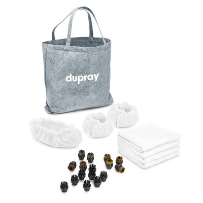 Dupray 24-Piece Steam Cleaning Accessory Kit with Brushes and Cloths