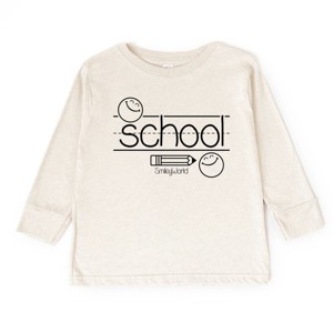 The Juniper Shop SmileyWorld School Handwriting Lines Toddler Long Sleeve Tee - 1 of 4