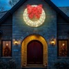 Hooseng Pre-Lit Christmas Lighted Wreath Display Decor, 35" Xmas Wreath with Bow and 90 LED Lights, Holiday Festival Vacation Decoration - 4 of 4
