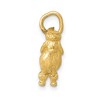Black Bow Jewelry 14k Yellow Gold 3D Textured Poodle Charm or Pendant - 2 of 4
