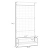 Resenkos Garden Arch Plant Support Trellis,Metal Tall Plant Stand with Trellis and Hanging Bar, 35" x 12.8" x 74", White - 4 of 4