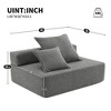 1/2/3/4pcs Oversized Modular Sectional Sofa, Boucle Convertible Floor Sofa Couch Set 4B -ModernLuxe - 3 of 4