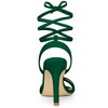 Allegra K Women's Lace Up Suede Heels Stiletto High Heels Sandals - 3 of 4