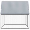 vidaXL Chicken Cage Silver and Gray 6.6â€˜x6.6â€˜x6.6â€˜ Galvanized Steel - 3 of 4