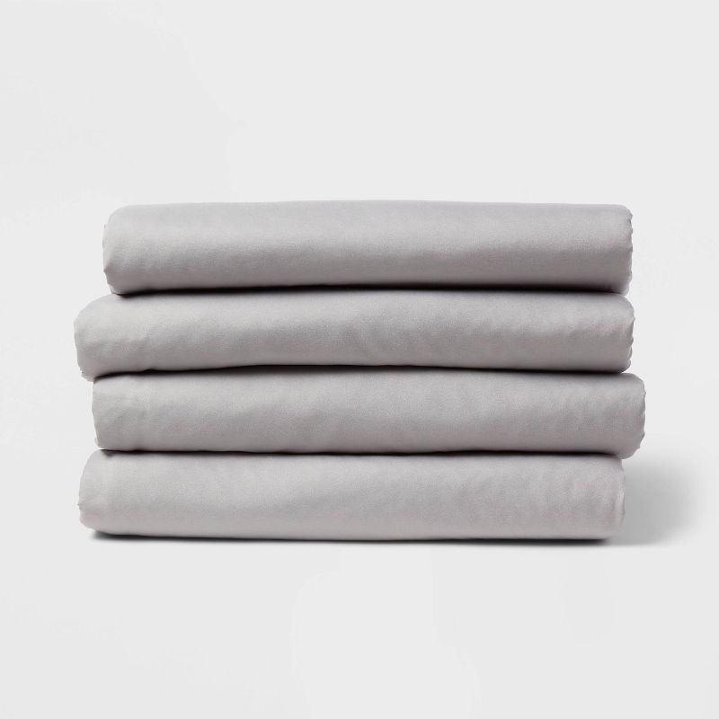 4pk King Fitted Sheet Gray - Room Essentials&#8482;, 1 of 5