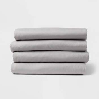 4pk Queen Fitted Sheet Gray - Room Essentials™