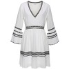 Women's Embroidered Trim V-Neck Dress - LASCANA - 4 of 4