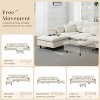 110"W Modern L-Shaped Sectional Sofa, 5 Seat Cloud Chenille Fabric Reversible Couch Set with Movable Ottoman - ModernLuxe - 4 of 4