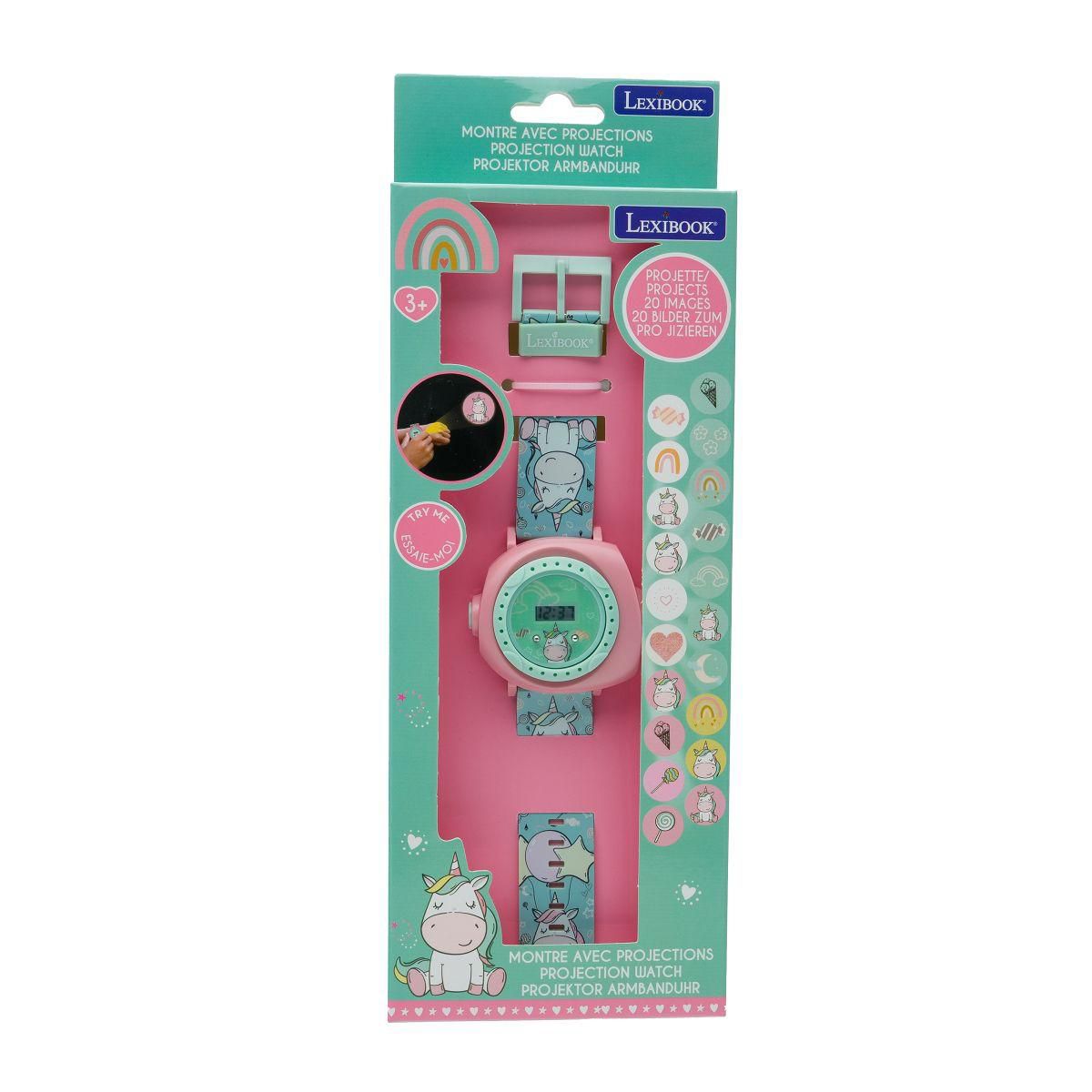 Lexibook Unicorn Adjustable projection watch digital screen, 20 images of Unicorn, for Children - thumbnail 6