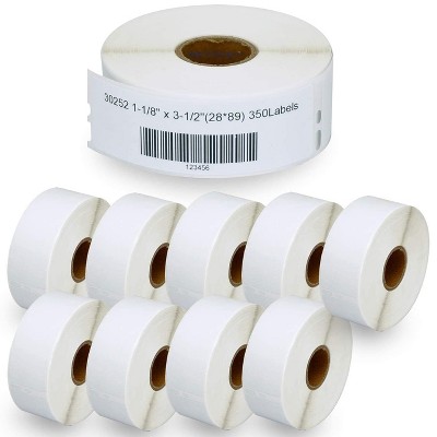 BETCKEY Compatible  30252 Address & Barcode Labels  Compatible with Rollo,  Labelwriter 450, 4XL & Zebra Desktop Printers10 Rolls/3500 Labels