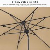 PURPLE LEAF Patio Umbrella Outdoor Table Umbrella Aluminum Frame Market Umbrella Sun Umbrella with 8 Sturdy Ribs - 3 of 4