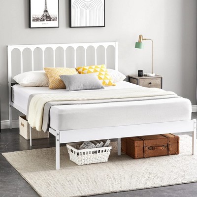 14 inch Bed Frame Metal Platform Mattress Foundation with Headboard