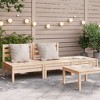 vidaXL Patio Sofa 3-Seater - Outdoor Conversation Couch - Rustic Pine Wood - Modular Design - Garden Lounge Set - 2 of 4