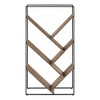Sapphtopaz Modern 6-Tier Bookshelf with Open Slanted Shelves V-shaped Bookcase with Metal Frame Home Decor for Office,Living Room,Study Room - 2 of 4