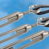 Unique Bargains Hook to Hook Turnbuckle Wire Rope Tension 304 Stainless Steel Hardware for Cable Railing - 2 of 4