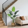 Fake Banana Tree Plant with Pot - Artificial Tree Bird of Paradise, Faux Plant for Home ＆Office Decoration - 2 of 4