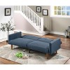 NicBex Modern Comfy Loveseat Sofa Convertible Sleeper Sofa Bed Tufted Buttons Sofa Couch with Wood Legs for Living Room,Apartment - 4 of 4