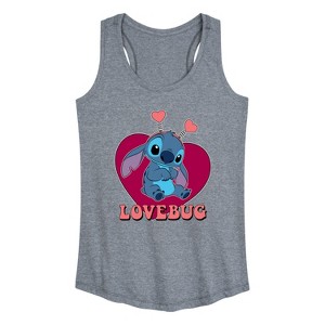 Women's - Lilo and Stitch - Lovebug Stitch Graphic Racerback Tank - 1 of 4