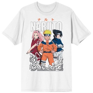 Naruto Classic Group Shot Crew Neck Short Sleeve Women's White T-shirt - 1 of 4