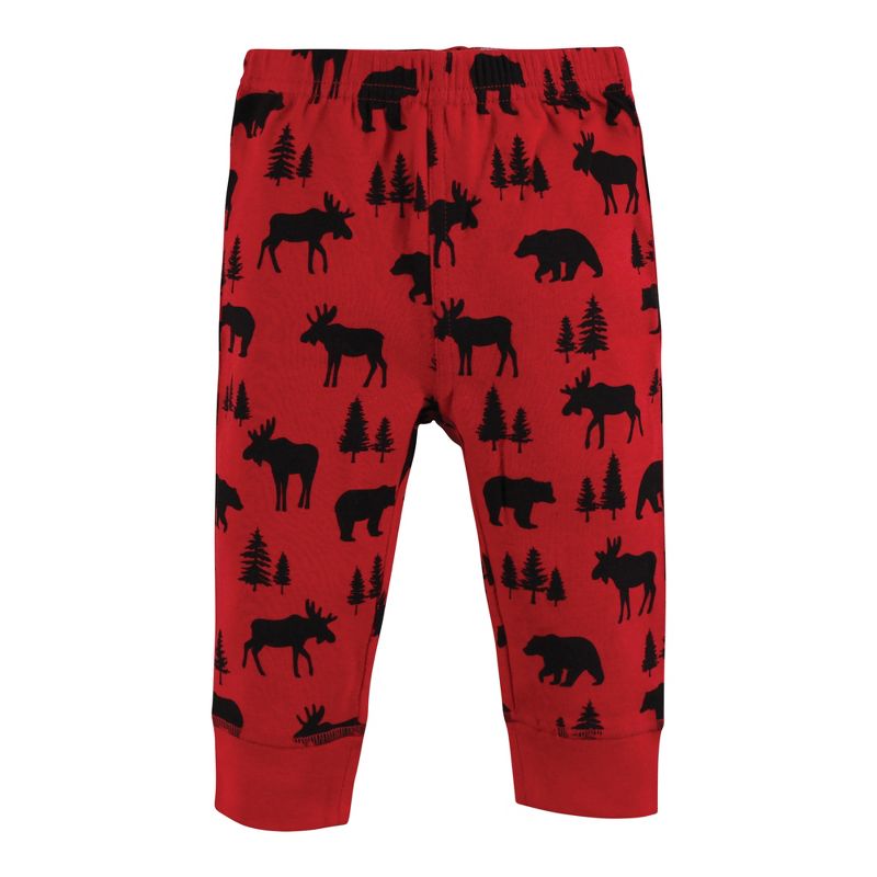 Hudson Baby Cotton Pants, Red Moose Bear, 3 of 7