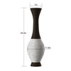 AZL1 Life Concept Decorative Floor Vase Mid Century Modern Artificial Rattan for Living Room Bedroom Entryway Home Decor, White, 12.03"*12.23"*41.04" - 3 of 4
