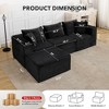 Modular Sectional Sofa,Modern Cloud Sectional Couch with Deep Seat, Boneless Couch with Chaise for Living Room Apartments Bedroom - 3 of 4