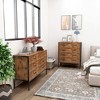4-Drawer Industrial Style Dresser, Rustic Brown MDF Wood Storage Chest with Sturdy Steel Frame, Clothes Organizer Cabinet for Bedroom Living Room - 2 of 4