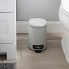 Modern Metal Step Bathroom Waste Basket Gray - Elle Décor: Polypropylene & Iron, 3L Capacity, 9.8" Height - 3 of 4