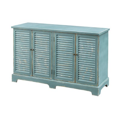 Hessa 4 Door Credenza Blue - Treasure Trove Accents