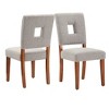 Set of 2 Troy Upholstered Fabric Keyhole Dining Chairs - Inspire Q - 3 of 4