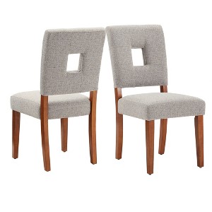 Set of 2 Troy Upholstered Fabric Keyhole Dining Chairs - Inspire Q - 1 of 4