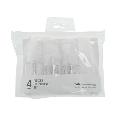 Unique Bargains Portable Travel Container Set 4 Pcs