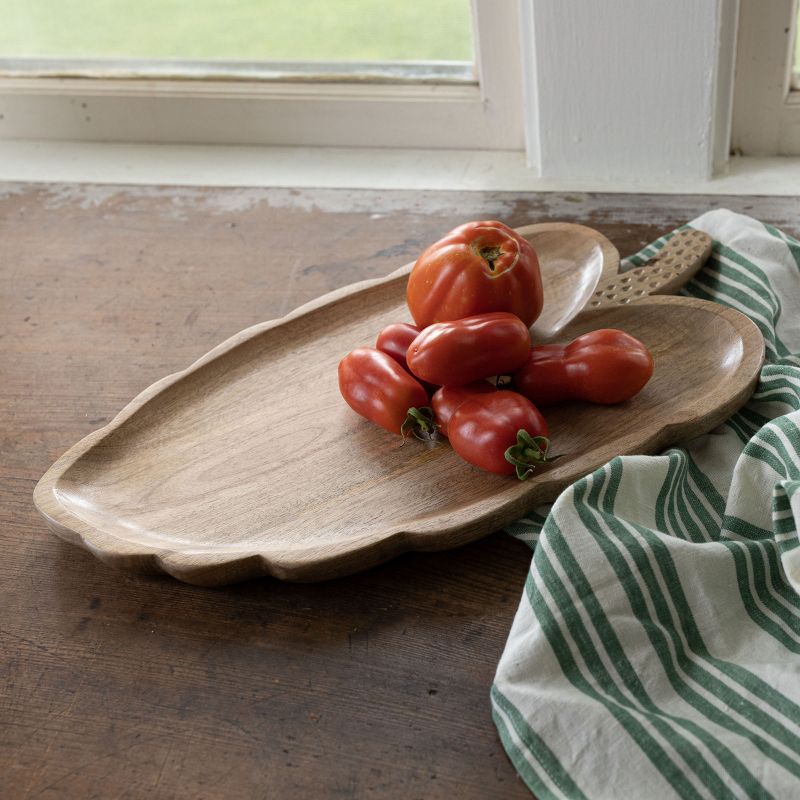 Leaf Serving Tray Mango Wood by Foreside Home & Garden, 2 of 7