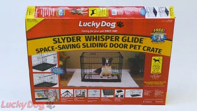 Extra Large Black Sliding Double Door Dog Crate