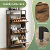 Shoe Cabinet with 3 Flip Doors, Storage Rack with Open Compartment, Internal Dividers, for 15-18 Pairs of Shoes, 23.6 x 11.8 x 51.2 Inches - 4 of 4