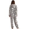 Just Love Womens One Piece Winter Holiday Adult Bodysuit Faux Shearling Lined Hoody Xmas Pajamas - 4 of 4