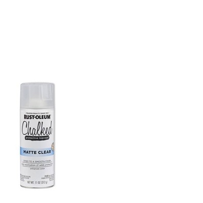 Rust-Oleum 302599 Chalked Sealer/Wax Topcoat Spray Paint, 11 oz, Clear