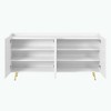 Sapphtopaz Shoe Cabinet Decorative Storage Cabinet Modern TV Stand with 4 Adjustable Shelves for Office, Living Room - 2 of 4