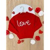 "Love" At First Sight Embroidered Chunky Knit Sweater Mia Belle Girls - 2 of 4