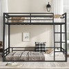 Bellemave Full XL Over Queen Metal Bunk Bed for Adults & Teens, Heavy Duty Space-Saving Frame, Guardrails, Noise-Free, No Box Spring, Black - 4 of 4