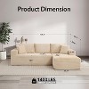 108" Cloud Sectional Couch with L-Shape Chaise, Modern Corduroy Modular Sofa with Deep Seat, Boneless Cloud Couches for Living Room Bedroom - 2 of 4