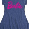 Girls' - Barbie - Classic Logo Fit & Flair Cap Sleeve Dress - 2 of 3